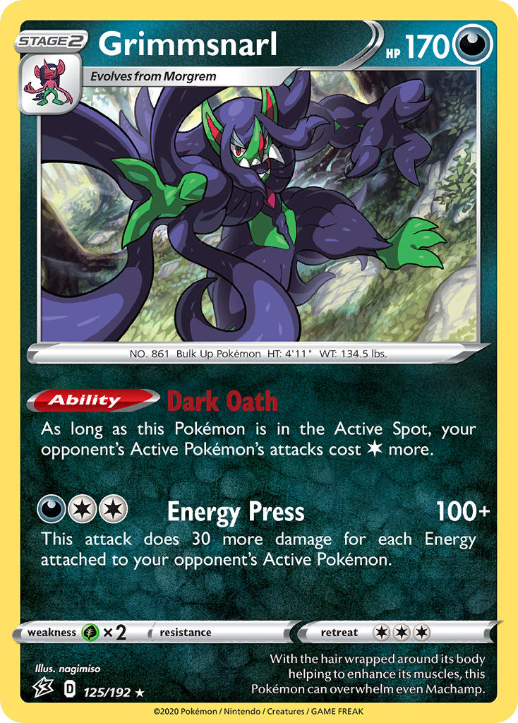 Grimmsnarl (125/192) (Theme Deck Exclusive) [Sword & Shield: Rebel Clash] | Odin's Place
