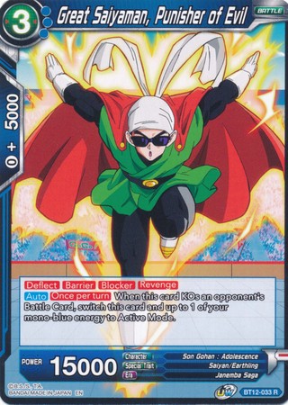 Great Saiyaman, Punisher of Evil (BT12-033) [Vicious Rejuvenation] | Odin's Place