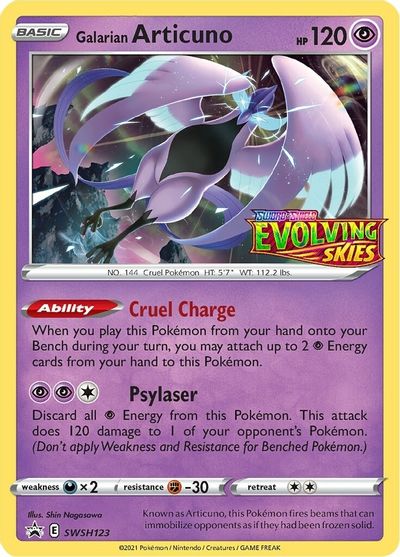 Galarian Articuno (SWSH123) (Prerelease Promo) [Sword & Shield: Black Star Promos] | Odin's Place