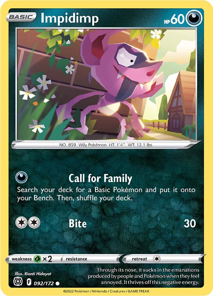 Impidimp (092/172) [Sword & Shield: Brilliant Stars] | Odin's Place
