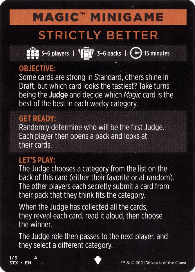 Strictly Better (Magic Minigame) [Strixhaven: School of Mages Minigame] | Odin's Place