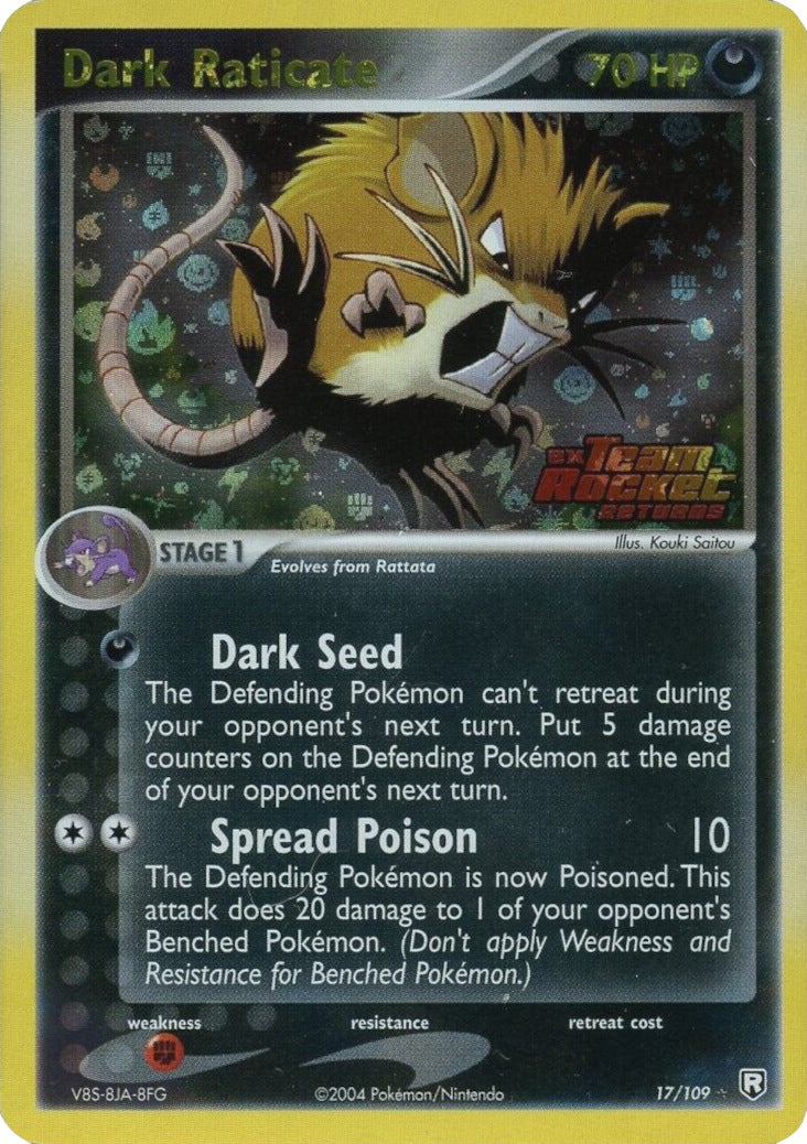 Dark Raticate (17/109) (Stamped) [EX: Team Rocket Returns] | Odin's Place