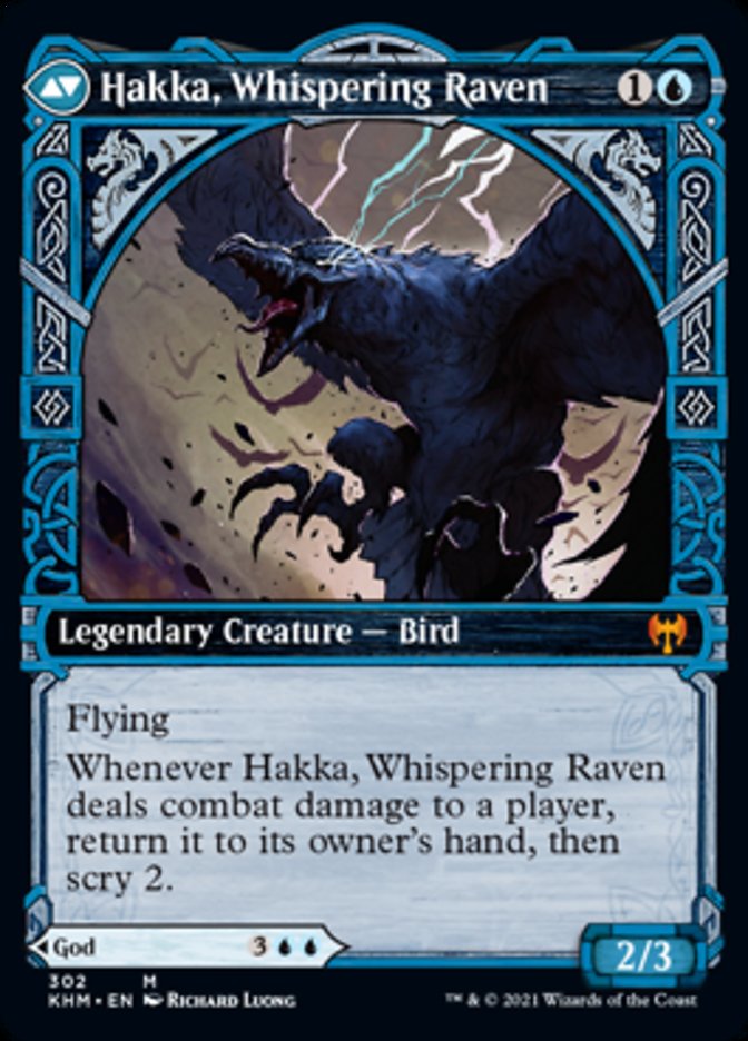 Alrund, God of the Cosmos // Hakka, Whispering Raven (Showcase) [Kaldheim] | Odin's Place