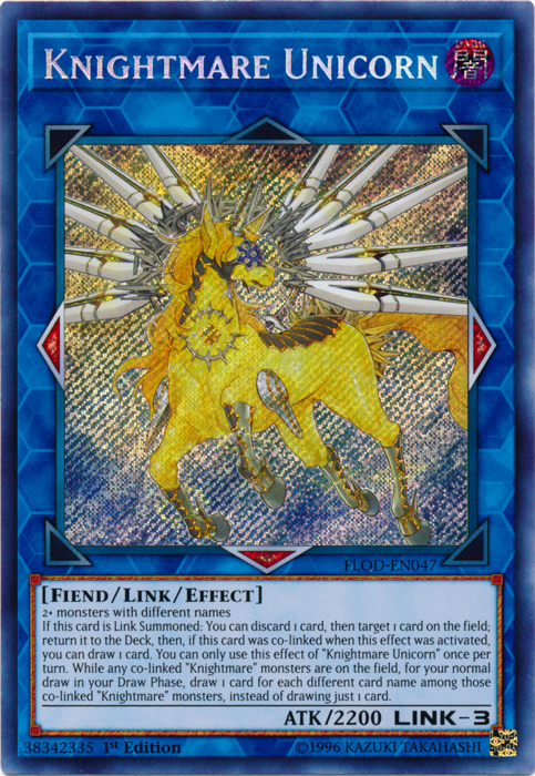 Knightmare Unicorn [FLOD-EN047] Secret Rare | Odin's Place