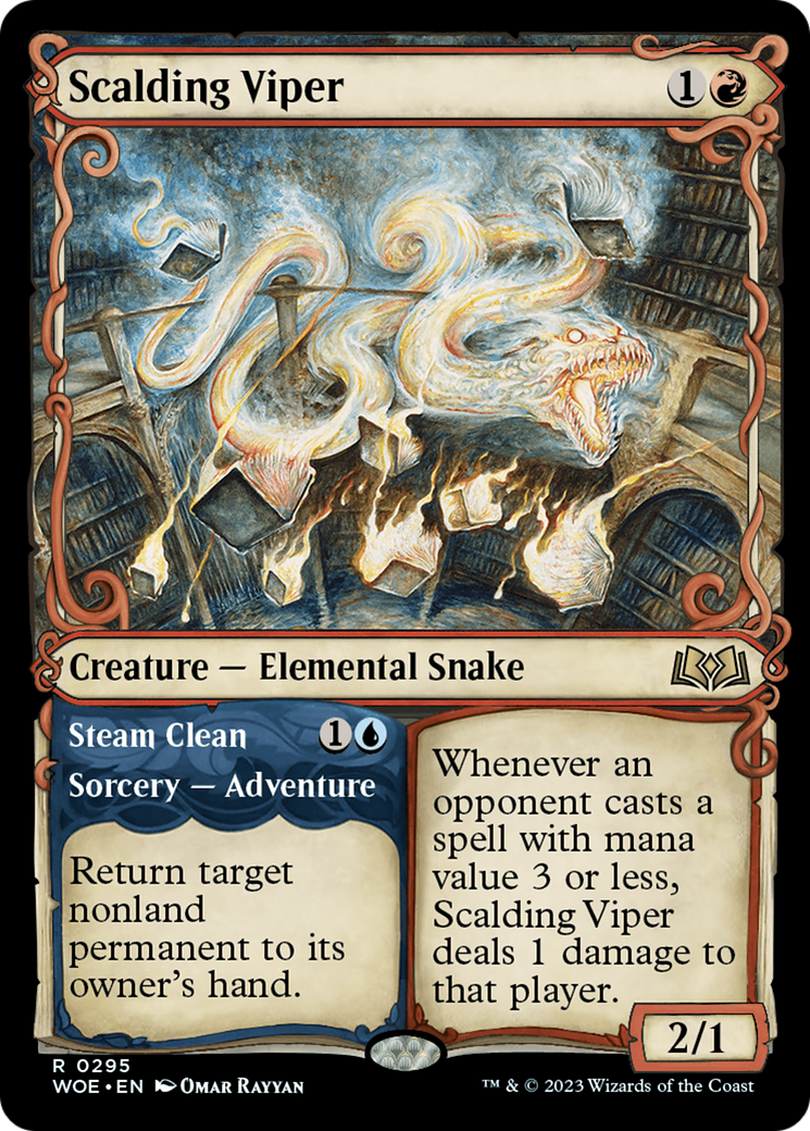 Scalding Viper // Steam Clean (Showcase) [Wilds of Eldraine] | Odin's Place