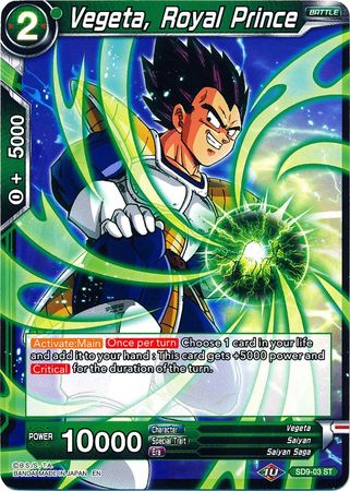 Vegeta, Royal Prince (SD9-03) [Assault of the Saiyans] | Odin's Place