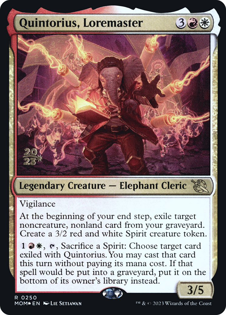 Quintorius, Loremaster [March of the Machine Prerelease Promos] | Odin's Place