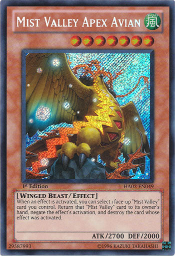 Mist Valley Apex Avian [HA02-EN049] Secret Rare | Odin's Place