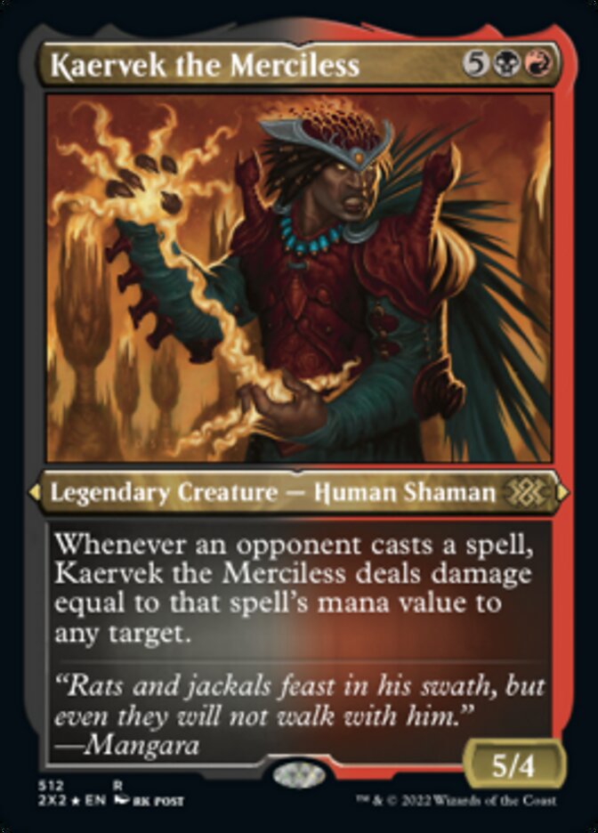 Kaervek the Merciless (Foil Etched) [Double Masters 2022] | Odin's Place