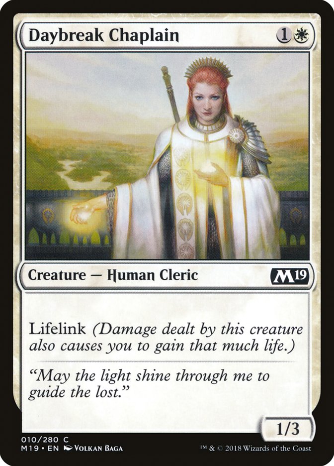Daybreak Chaplain (10) [Core Set 2019] | Odin's Place