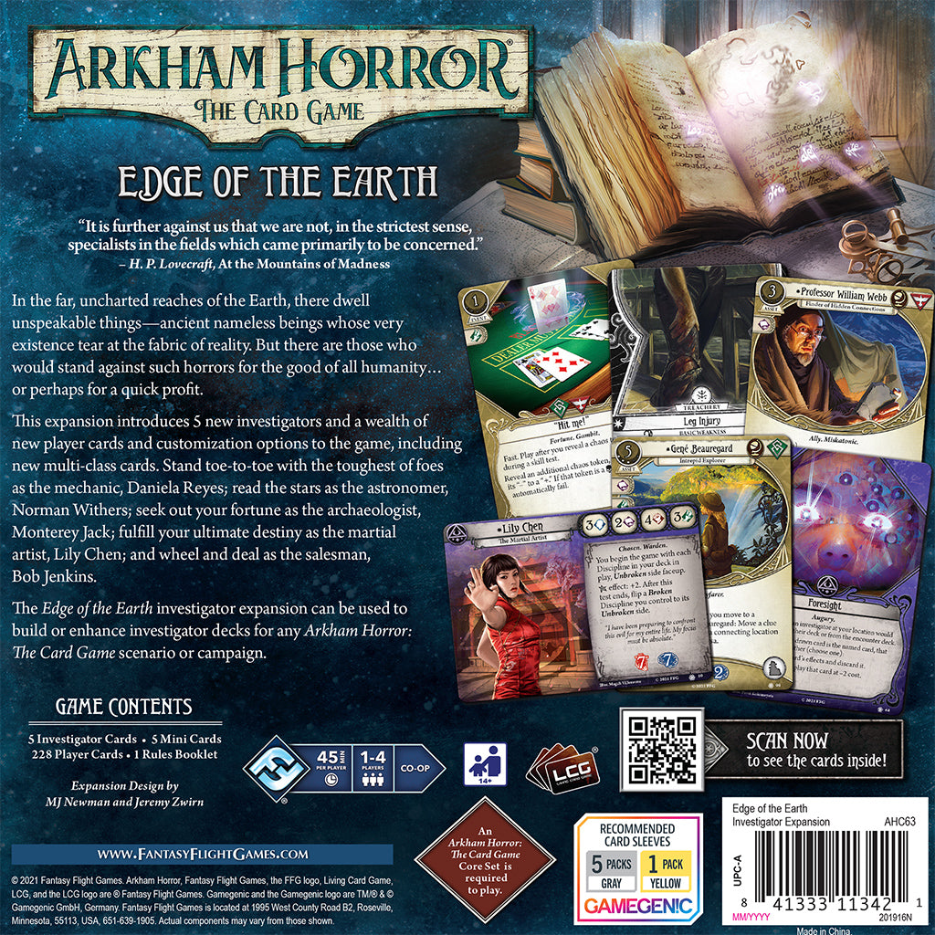 Arkham Horror LCG: At the Edge of the Earth Investigator Expansion | Odin's Place