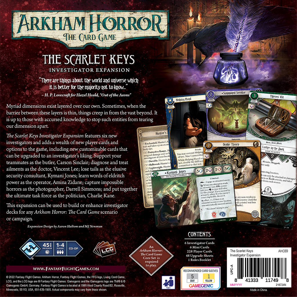 Atrkham Horror LCG: The Scarlet Keys Investigator Expansion | Odin's Place