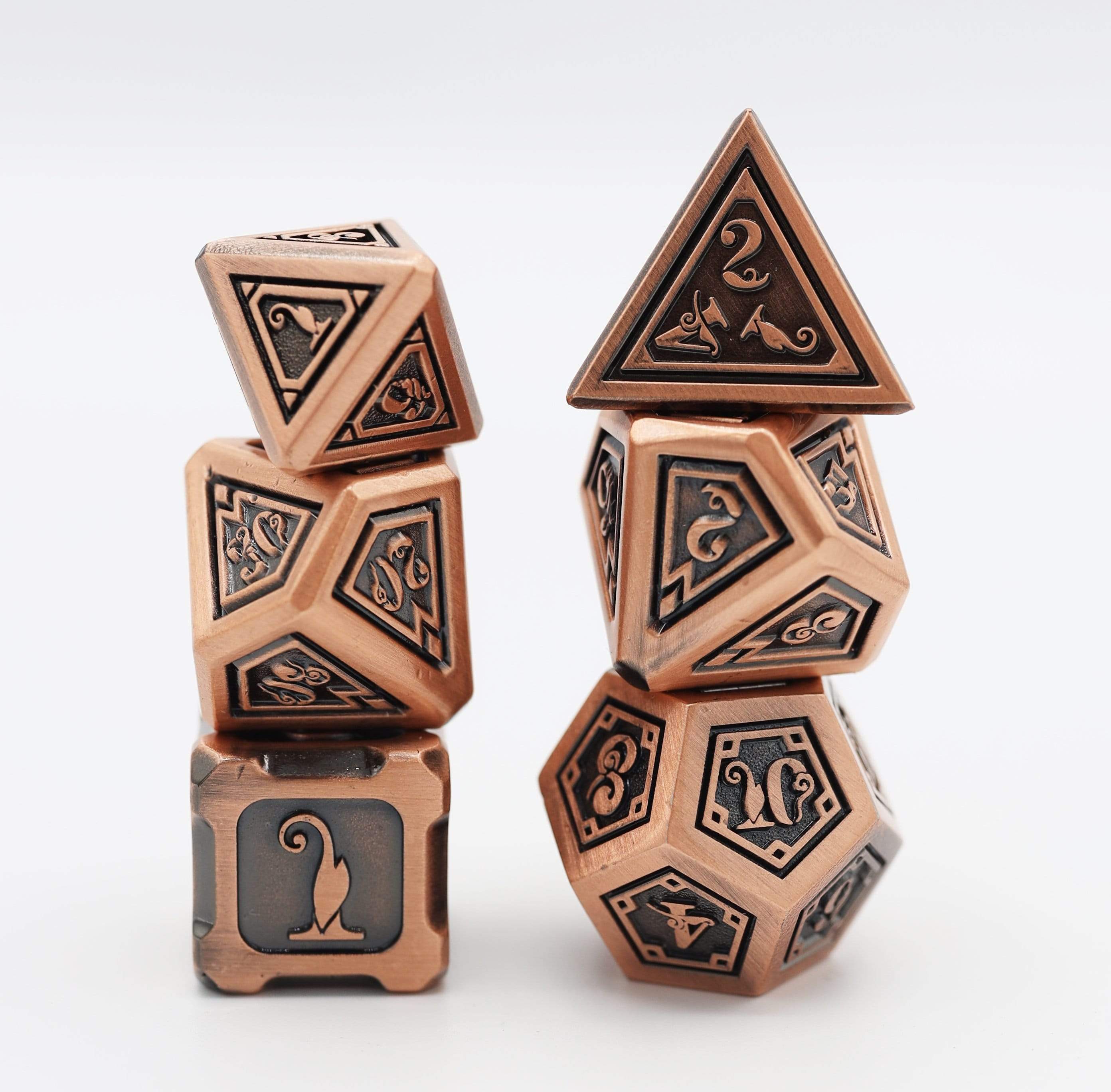 Foam Brain Alchemist Metals Copper RPG Dice Set | Odin's Place