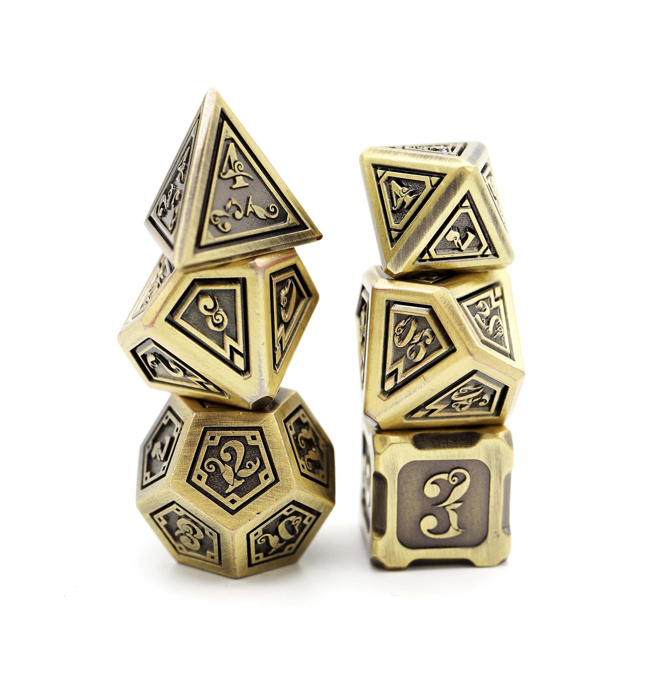 Foam Brain Metal Dice: Alchemist White Gold | Odin's Place