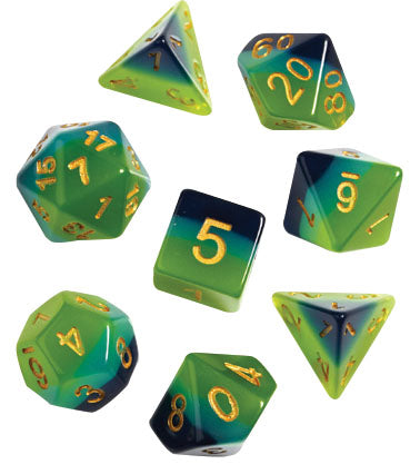 Sirius Dice Translucent Blue/Green Poly 7 Set | Odin's Place