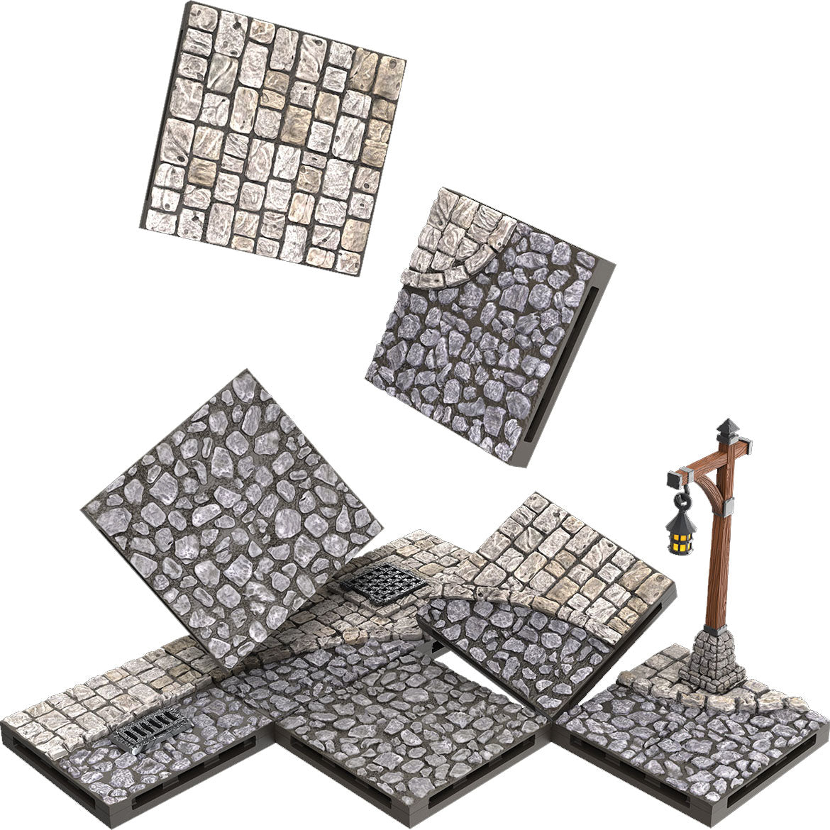 Wizkids Warlock Tiles: Town and Village - Town Square | Odin's Place