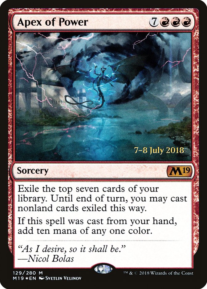 Apex of Power (129) [Core Set 2019 Prerelease Promos] | Odin's Place