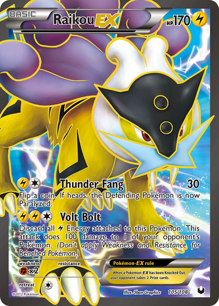 Raikou EX (105/108) [Black & White: Dark Explorers] | Odin's Place
