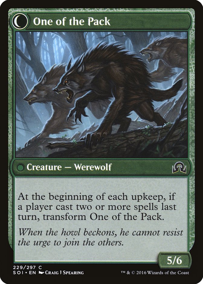 Solitary Hunter // One of the Pack [Shadows over Innistrad] | Odin's Place