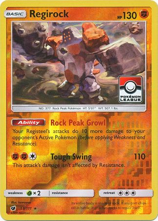 Regirock (53/111) (League Promo) [Sun & Moon: Crimson Invasion] | Odin's Place