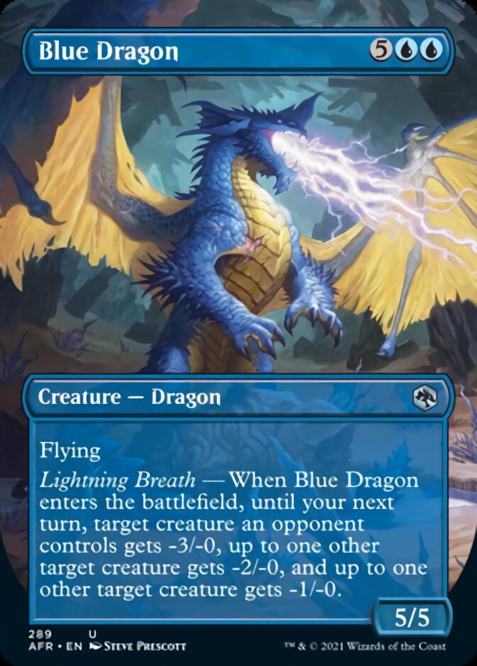 Blue Dragon (Borderless Alternate Art) [Dungeons & Dragons: Adventures in the Forgotten Realms] | Odin's Place