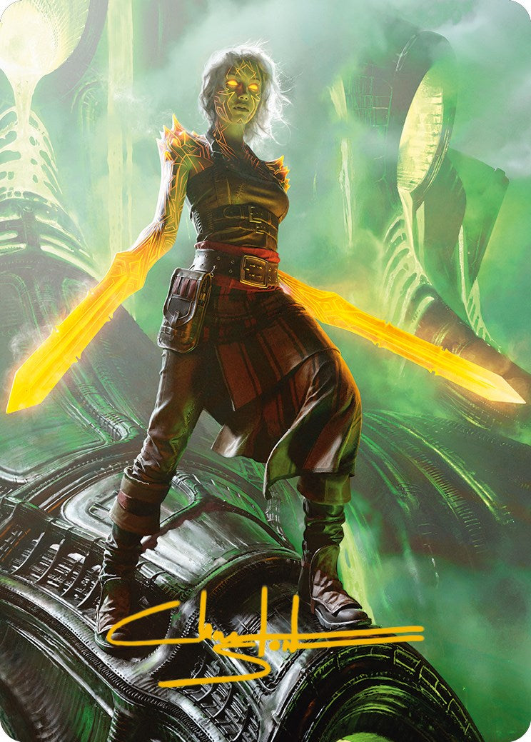 Nahiri, the Unforgiving Art Card (Gold-Stamped Signature) [Phyrexia: All Will Be One Art Series] | Odin's Place