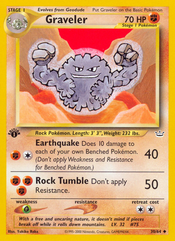 Graveler (30/64) [Neo Revelation 1st Edition] | Odin's Place