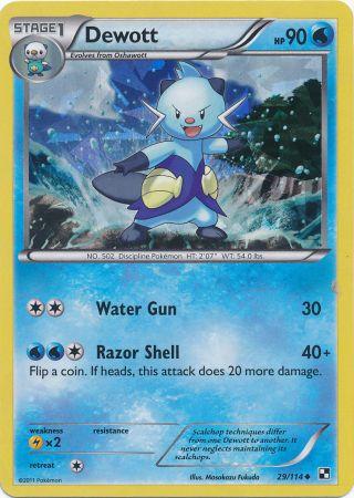 Dewott (29/114) (Cracked Ice Holo) [Black & White: Base Set] | Odin's Place