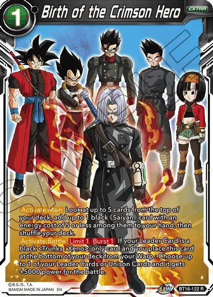 Birth of the Crimson Hero (BT16-122) [Realm of the Gods] | Odin's Place