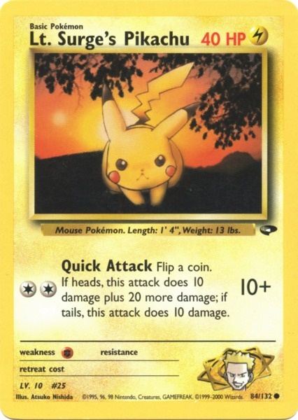 Lt. Surge's Pikachu (84/132) [Gym Challenge Unlimited] | Odin's Place