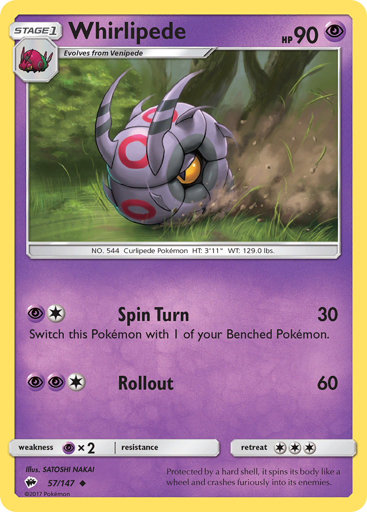 Whirlipede (57/147) [Sun & Moon: Burning Shadows] | Odin's Place
