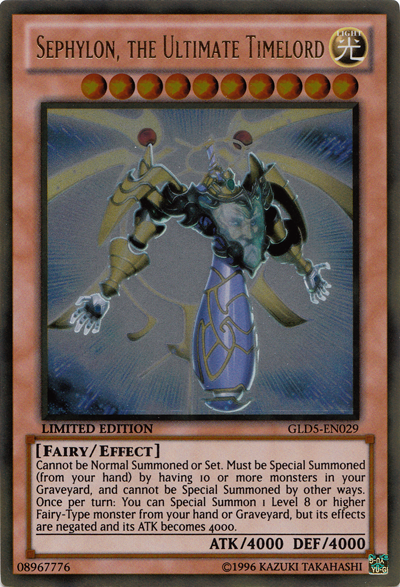 Sephylon, the Ultimate Timelord [GLD5-EN029] Gold Rare | Odin's Place