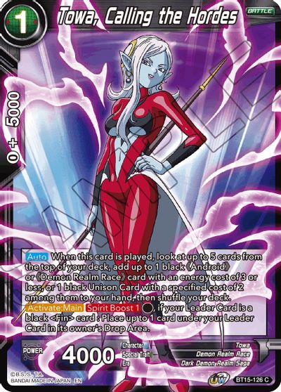 Towa, Calling the Hordes (BT15-126) [Saiyan Showdown] | Odin's Place
