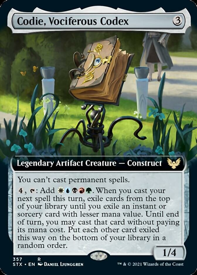 Codie, Vociferous Codex (Extended Art) [Strixhaven: School of Mages] | Odin's Place
