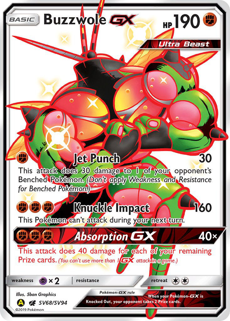 Buzzwole GX (SV68/SV94) [Sun & Moon: Hidden Fates - Shiny Vault] | Odin's Place
