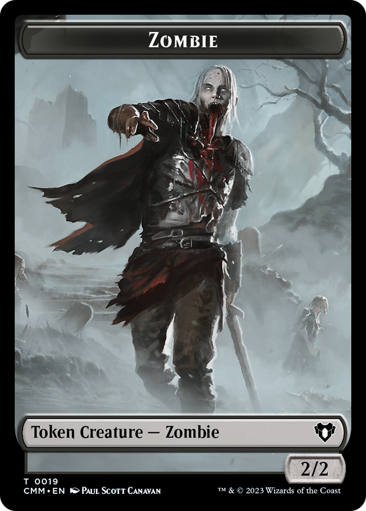 Zombie Token (19) [Commander Masters Tokens] | Odin's Place