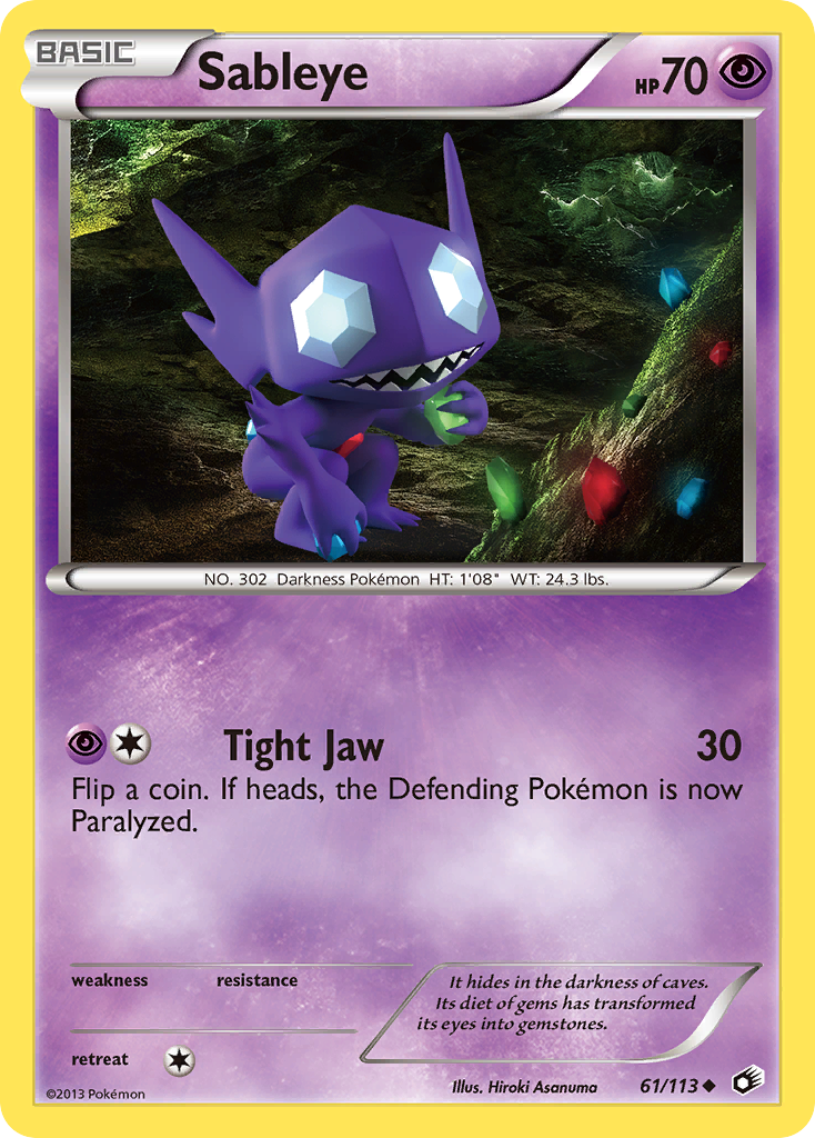 Sableye (61/113) [Black & White: Legendary Treasures] | Odin's Place