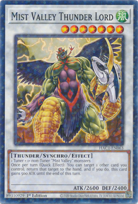 Mist Valley Thunder Lord (Duel Terminal) [HAC1-EN063] Common | Odin's Place