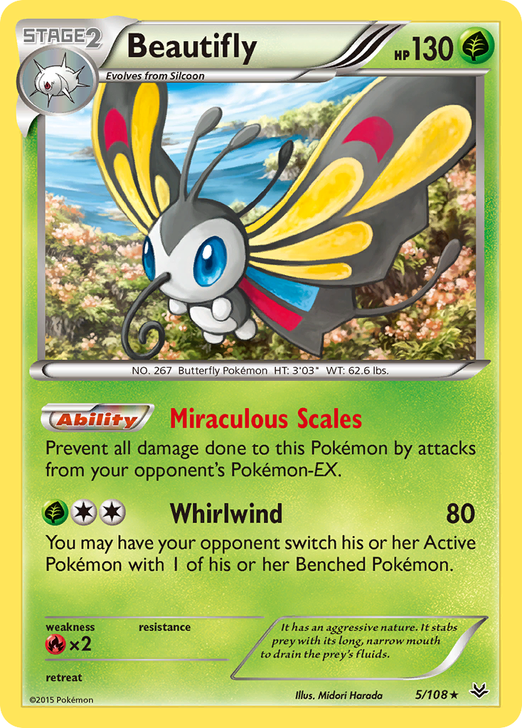 Beautifly (5/108) [XY: Roaring Skies] | Odin's Place