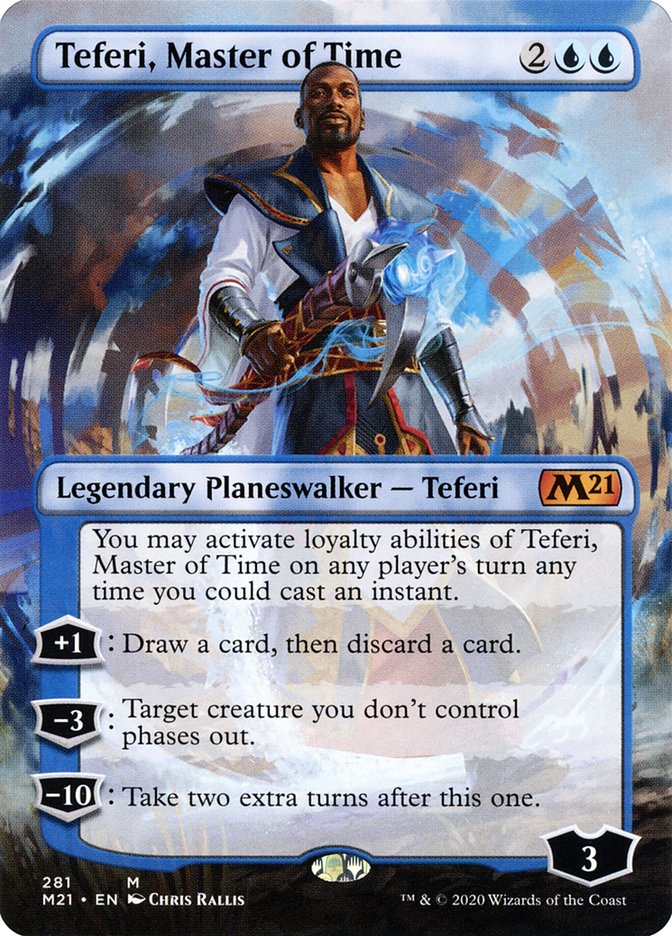 Teferi, Master of Time (Borderless) [Core Set 2021] | Odin's Place