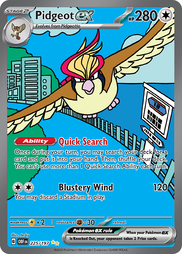 Pidgeot ex (225/197) [Scarlet & Violet: Obsidian Flames] | Odin's Place