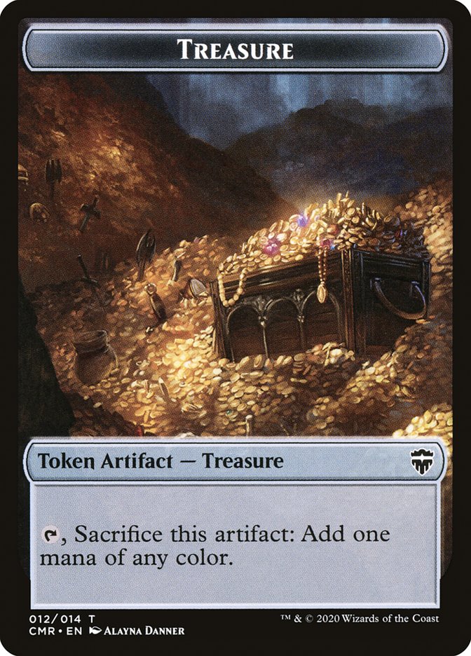 Angel // Treasure Double-Sided Token [Commander Legends Tokens] | Odin's Place