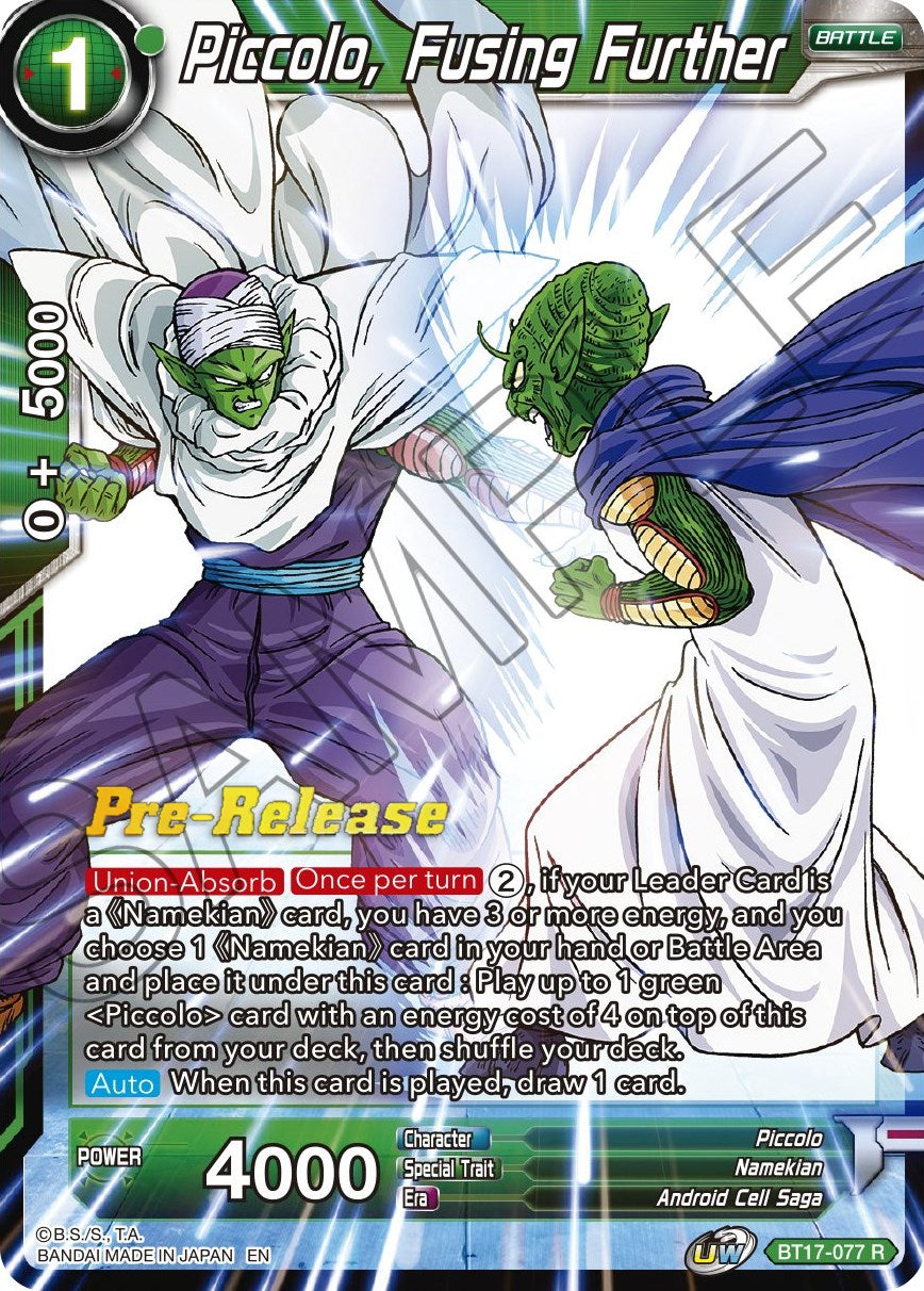 Piccolo, Fusing Further (BT17-077) [Ultimate Squad Prerelease Promos] | Odin's Place