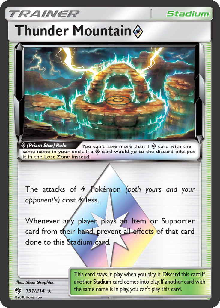 Thunder Mountain (191/214) (Prism Star) [Sun & Moon: Lost Thunder] | Odin's Place