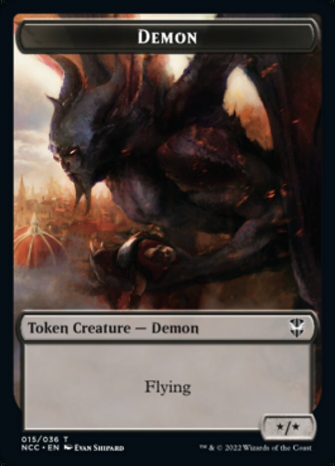 Demon // Copy Double-Sided Token [Streets of New Capenna Commander Tokens] | Odin's Place