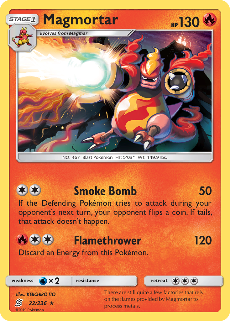 Magmortar (22/236) [Sun & Moon: Unified Minds] | Odin's Place
