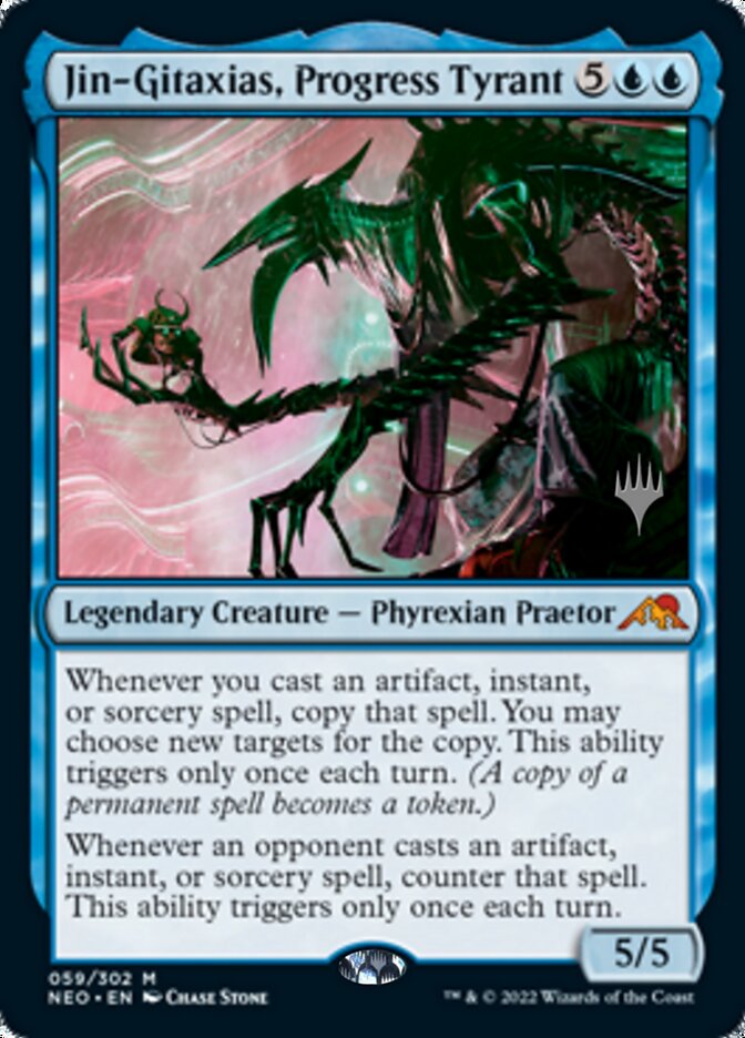 Jin-Gitaxias, Progress Tyrant (Promo Pack) [Kamigawa: Neon Dynasty Promos] | Odin's Place