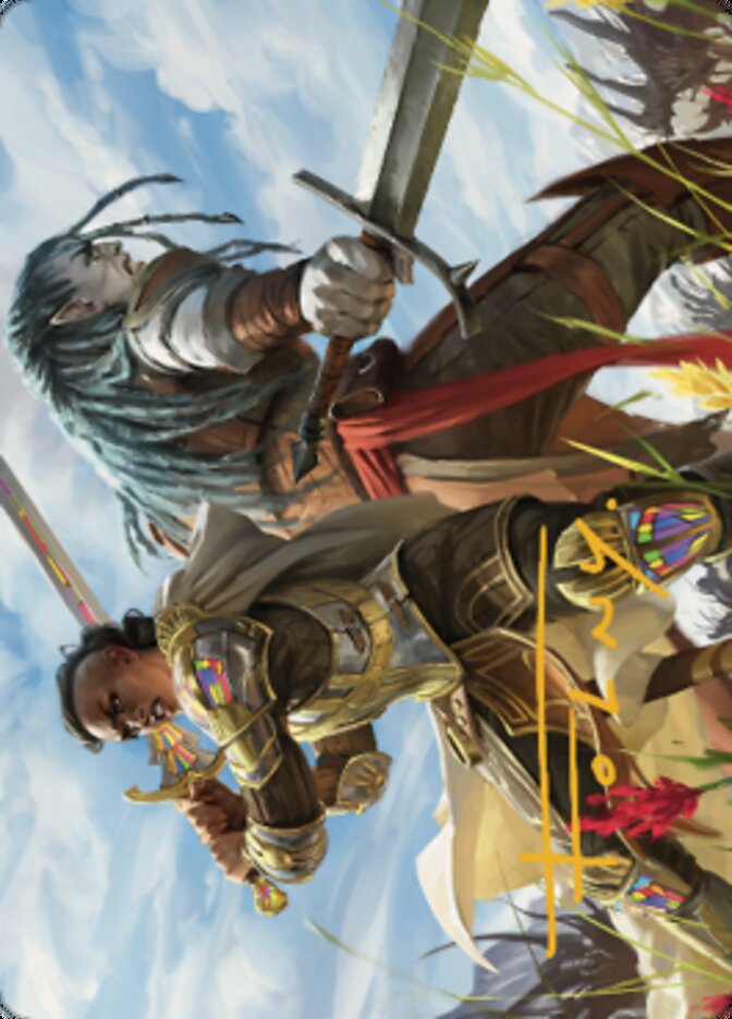Join Forces Art Card (Gold-Stamped Signature) [Dominaria United Art Series] | Odin's Place