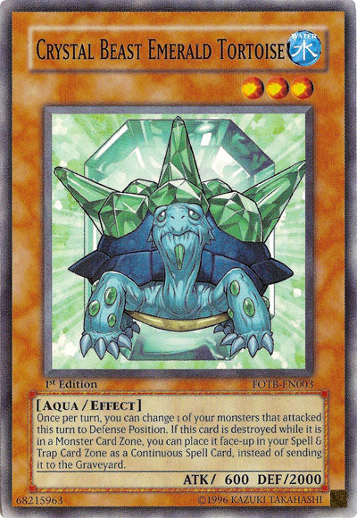 Crystal Beast Emerald Tortoise [FOTB-EN003] Common | Odin's Place