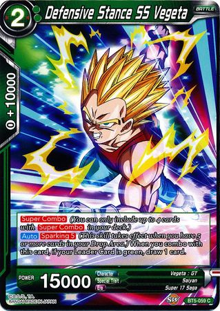 Defensive Stance SS Vegeta (BT5-059) [Miraculous Revival] | Odin's Place